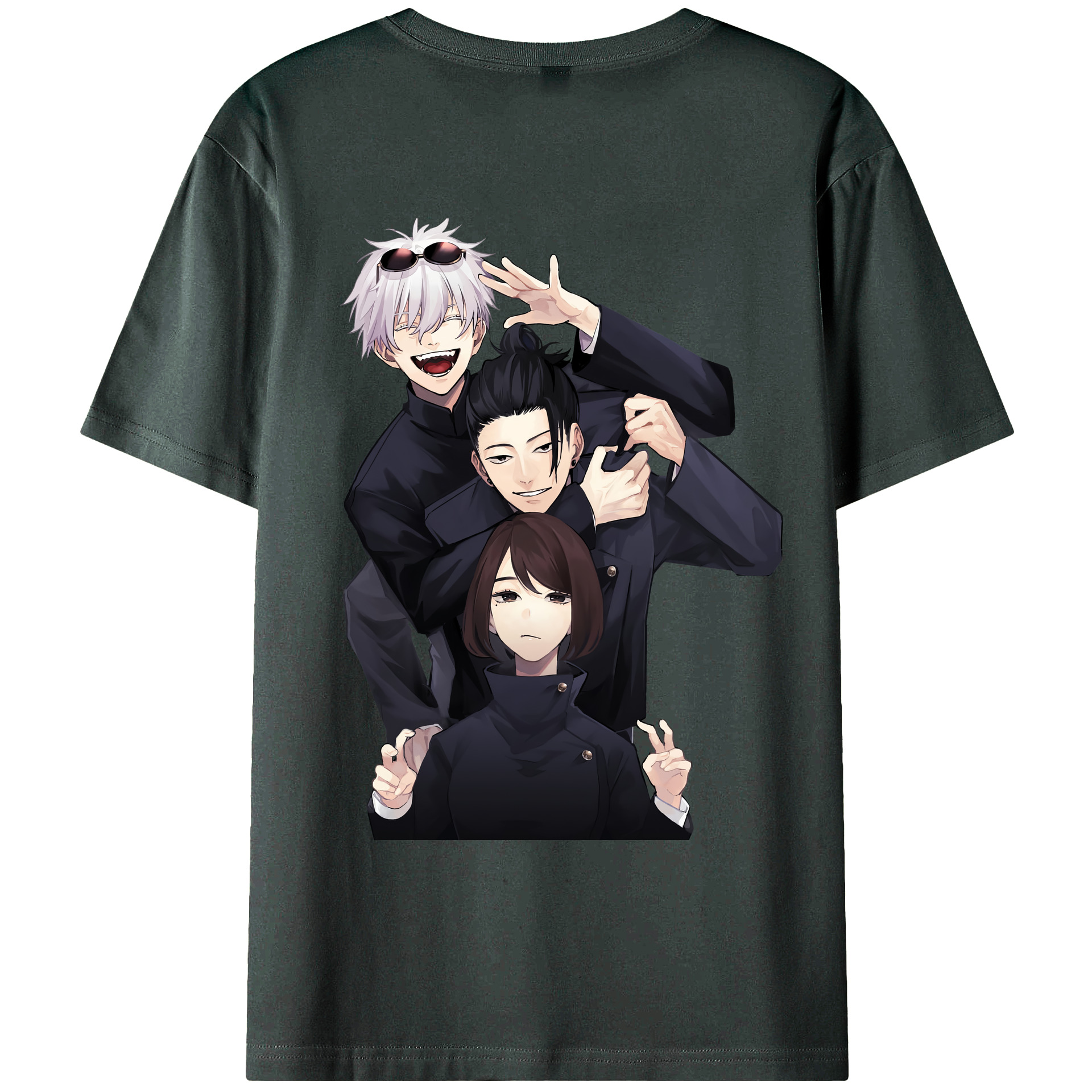 （画像用） 呪術廻戦 Jujutsu Kaisen 綿100％ メンズ半袖Tシャツ（バックプリント） 通気性
